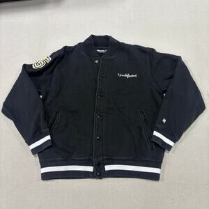 Undefeated Varsity Bomber Jacket Mens Medium Snap Button Embroidered VTG y2k 90s